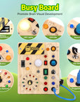 Toddler Busy Board, Toys For 1-3 Year Old Boys, Sensory Travel Toys, Preschool Learning Activities, Birthday Gift For Toddler