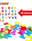 🧠 Wooden Alphabet Letters and Dry Wipe Flashcards – KEYBABY™ - حروف أبجدية خشبية وبطاقات تعليمية قابلة للمسح