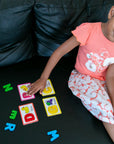 🧠 Wooden Alphabet Letters and Dry Wipe Flashcards – KEYBABY™ - حروف أبجدية خشبية وبطاقات تعليمية قابلة للمسح
