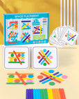 Wooden Creative Sticks And Rings Puzzle Intelligence Game Montessori Early Childhood Educational Toys For Children 3 Year Old