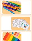 Wooden Creative Sticks And Rings Puzzle Intelligence Game Montessori Early Childhood Educational Toys For Children 3 Year Old