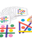 Wooden Creative Sticks And Rings Puzzle Intelligence Game Montessori Early Childhood Educational Toys For Children 3 Year Old