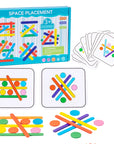 Wooden Creative Sticks And Rings Puzzle Intelligence Game Montessori Early Childhood Educational Toys For Children 3 Year Old