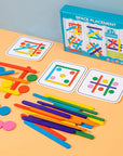 Wooden Creative Sticks And Rings Puzzle Intelligence Game Montessori Early Childhood Educational Toys For Children 3 Year Old