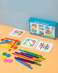 Wooden Creative Sticks And Rings Puzzle Intelligence Game Montessori Early Childhood Educational Toys For Children 3 Year Old