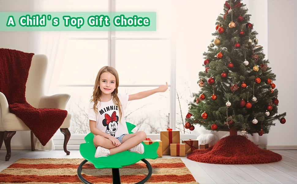 Kids&#39; Sensory Spinning Delight Chair - Boosts Balance, Coordination, and Calmness - Sturdy Metal Base, Non-Slip, Durable, Easy to Assemble, Perfect for Autism and Sensory Processing Disorder (SPD) Children