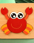 High Quality 3D Wooden Puzzle Baby Cartoon Animal Traffic Jigsaw  Early Learning Cognition Game Puzzle Toys for Children