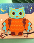 High Quality 3D Wooden Puzzle Baby Cartoon Animal Traffic Jigsaw  Early Learning Cognition Game Puzzle Toys for Children