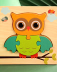 High Quality 3D Wooden Puzzle Baby Cartoon Animal Traffic Jigsaw  Early Learning Cognition Game Puzzle Toys for Children