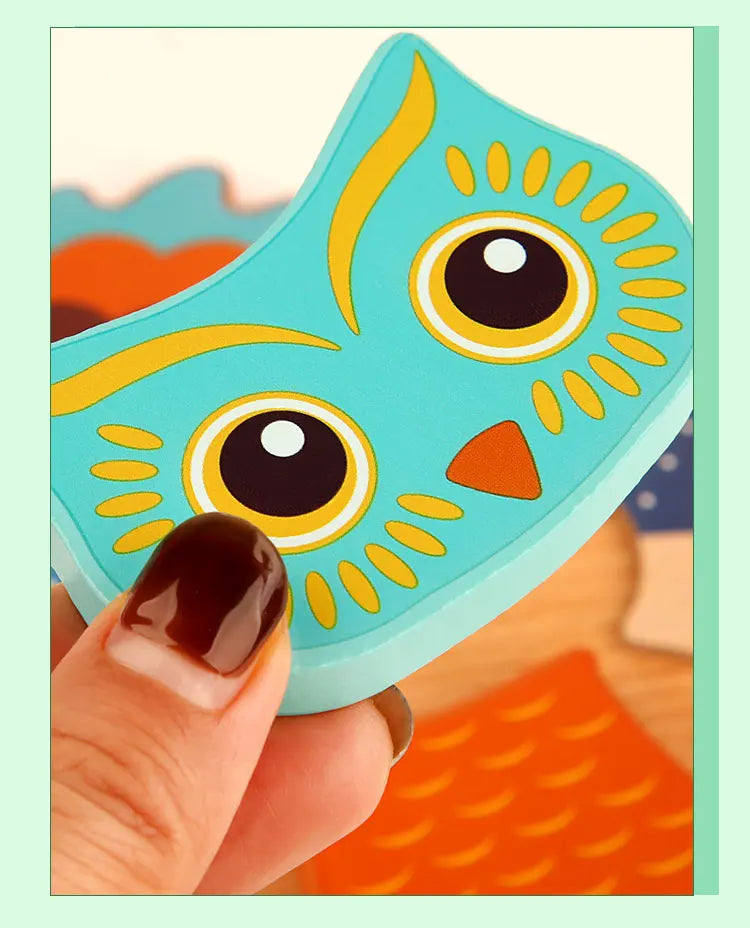 High Quality 3D Wooden Puzzle Baby Cartoon Animal Traffic Jigsaw  Early Learning Cognition Game Puzzle Toys for Children