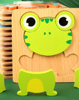 High Quality 3D Wooden Puzzle Baby Cartoon Animal Traffic Jigsaw  Early Learning Cognition Game Puzzle Toys for Children