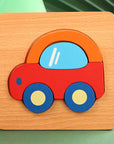 High Quality 3D Wooden Puzzle Baby Cartoon Animal Traffic Jigsaw  Early Learning Cognition Game Puzzle Toys for Children