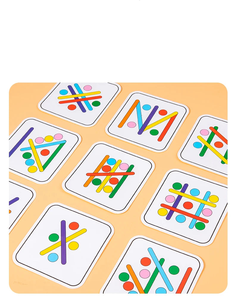 Wooden Creative Sticks And Rings Puzzle Intelligence Game Montessori Early Childhood Educational Toys For Children 3 Year Old