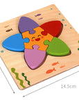 High Quality 3D Wooden Puzzle Baby Cartoon Animal Traffic Jigsaw  Early Learning Cognition Game Puzzle Toys for Children